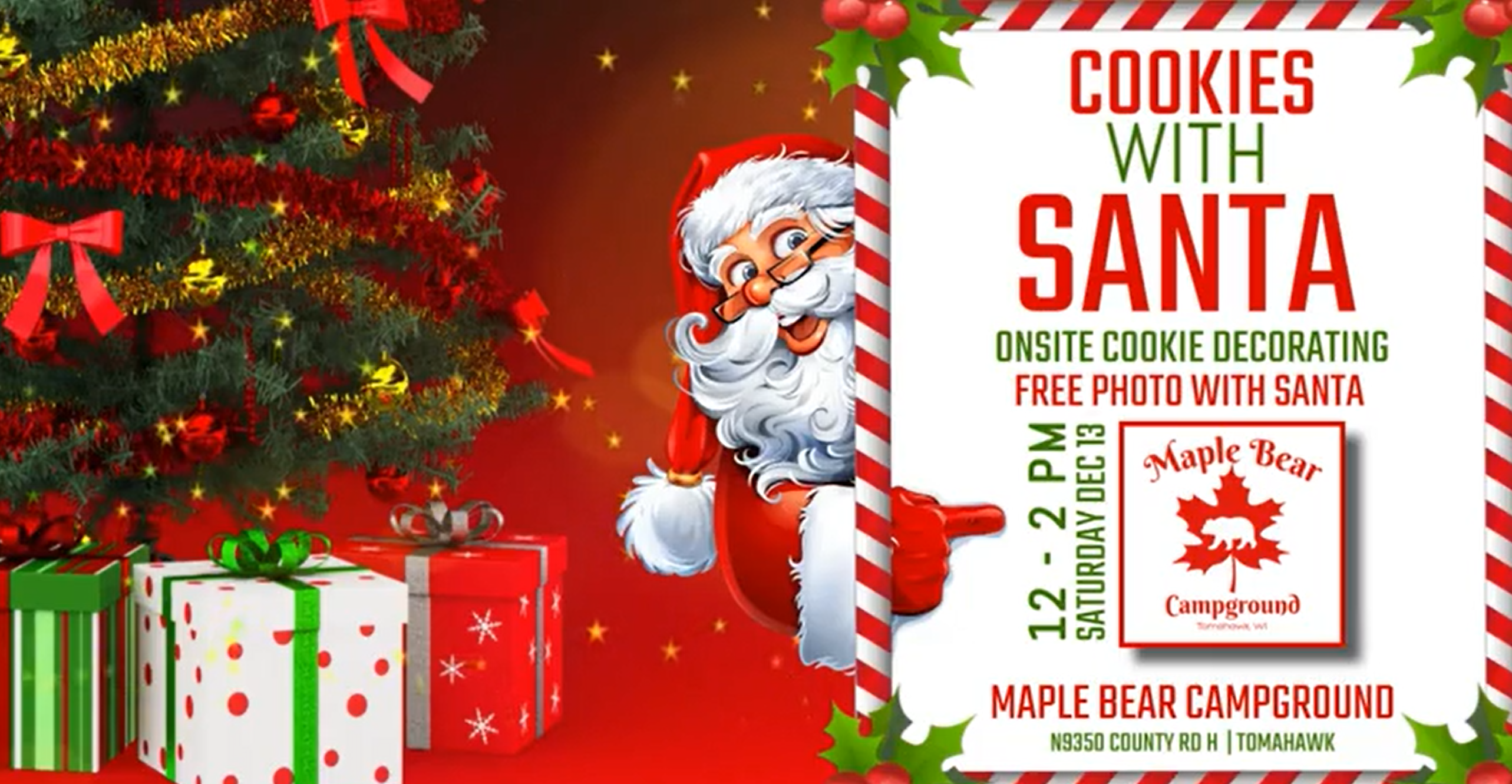 Visit Santa at Maple Bear Bar & Grill, Tomahawk, WI