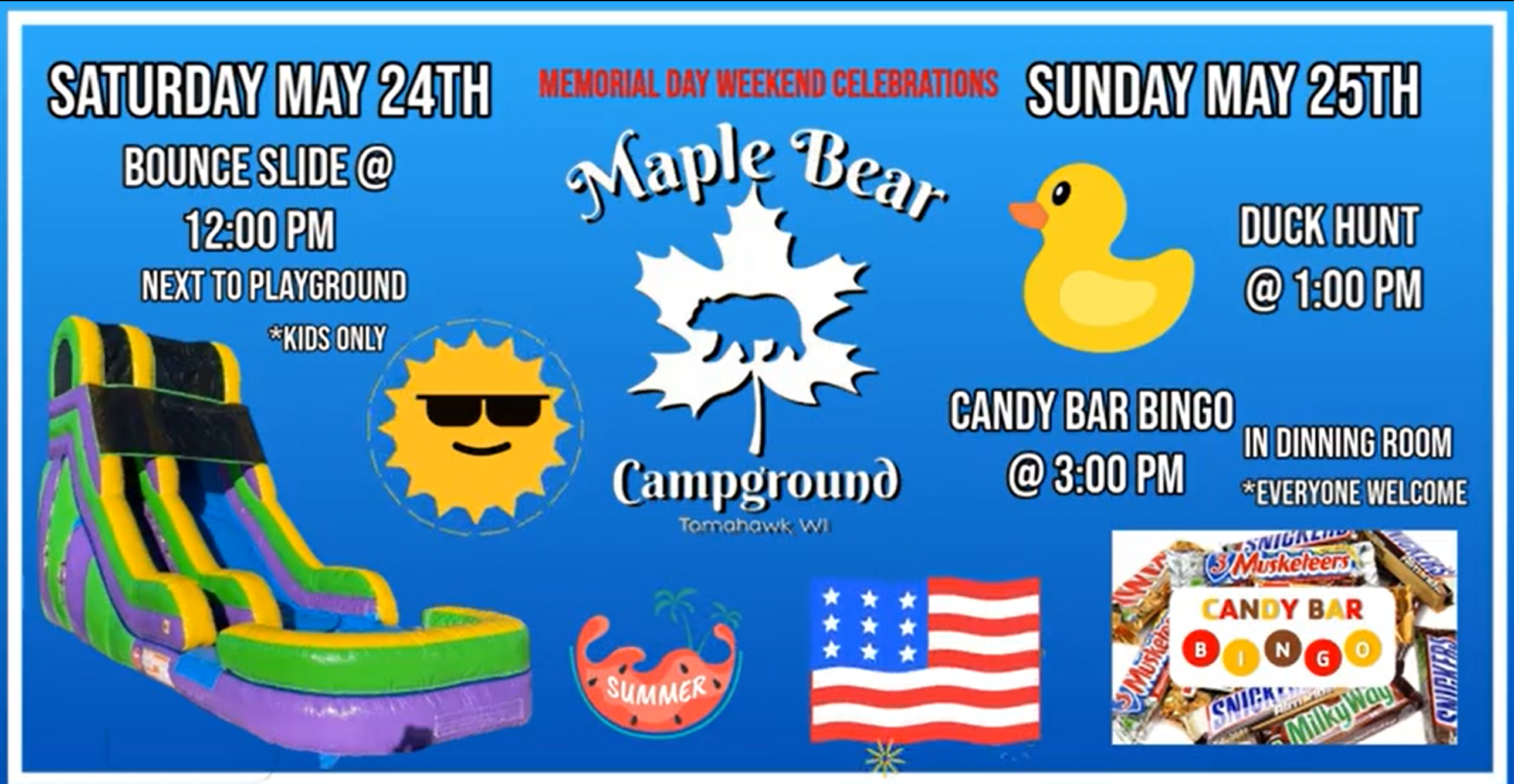 Memorial Day Party, Maple Bear Campground, Tomahawk, WI