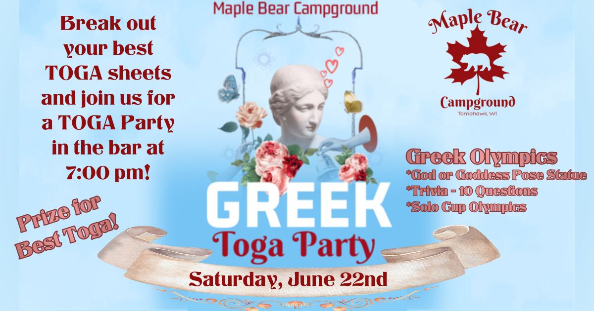 Toga Party at Maple Bear Campground, Tomahawk, WI