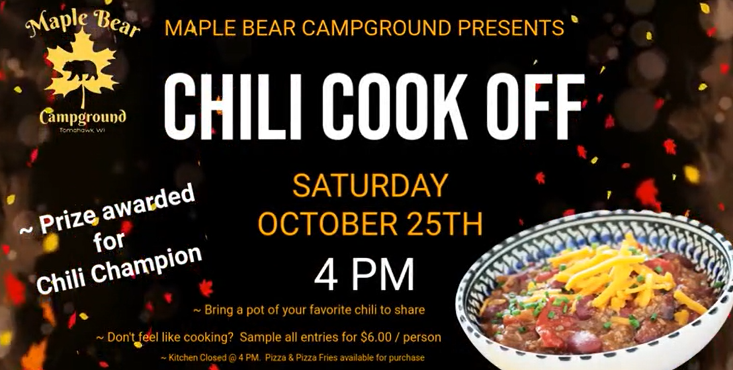 Chili Cook Off at Maple Bear Campground, Tomahawk, WI